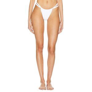 Tularosa Romy Bikini Bottoms in White X-Small Womens Swimsuit